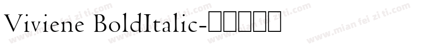 Viviene BoldItalic字体转换